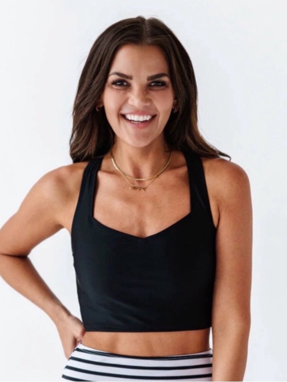 NWOT Livy & Kate Black Cropped Bikini Top Sz L
